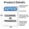 Signmission Cleaning In Progress, 18 in W x Rectangle, Vinyl Decal OS-2PACK-NS-D-1824-V-10649 - alternate 3